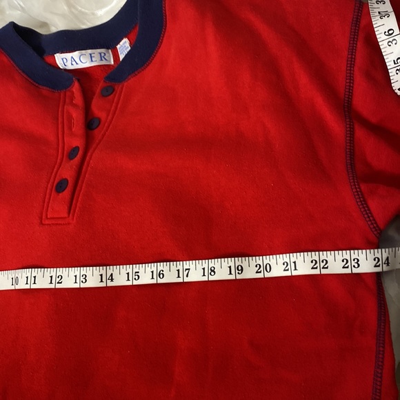 Pacer pull over shirt. Red/blue Size L - Picture 3 of 5